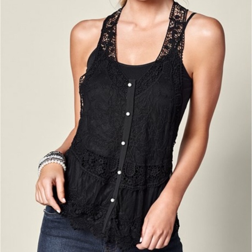 Venus Crochet Lace Vest Top